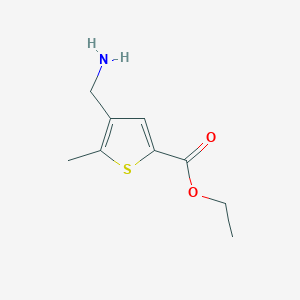 molecular formula C9H13NO2S B2521248 Ethyl 4-(aminomethyl)-5-methylthiophene-2-carboxylate CAS No. 2248338-84-1