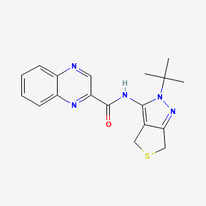 molecular formula C18H19N5OS B2521262 N-(2-(tert-butyl)-4,6-dihydro-2H-thieno[3,4-c]pyrazol-3-yl)quinoxaline-2-carboxamide CAS No. 1219906-85-0
