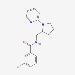 3-chloro-N-((1-(pyridin-2-yl)pyrrolidin-2-yl)methyl)benzamide