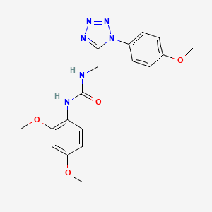 molecular formula C18H20N6O4 B2521285 1-(2,4-dimethoxyphenyl)-3-((1-(4-methoxyphenyl)-1H-tetrazol-5-yl)methyl)urea CAS No. 942000-57-9