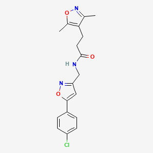 N-((5-(4-chlorophenyl)isoxazol-3-yl)methyl)-3-(3,5-dimethylisoxazol-4-yl)propanamide
