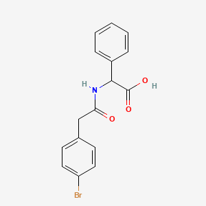 molecular formula C16H14BrNO3 B2521294 2-[2-(4-Bromophenyl)acetamido]-2-phenylacetic acid CAS No. 1103840-95-4