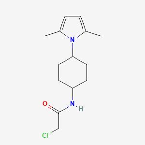 molecular formula C14H21ClN2O B2521297 2-Chloro-N-[4-(2,5-dimethylpyrrol-1-yl)cyclohexyl]acetamide CAS No. 2411242-48-1