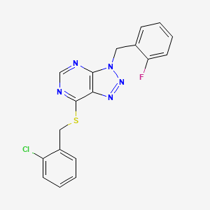 7-((2-chlorobenzyl)thio)-3-(2-fluorobenzyl)-3H-[1,2,3]triazolo[4,5-d]pyrimidine