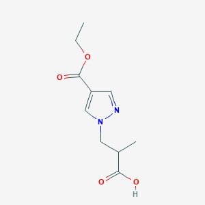 3-[4-(ethoxycarbonyl)-1H-pyrazol-1-yl]-2-methylpropanoic acid