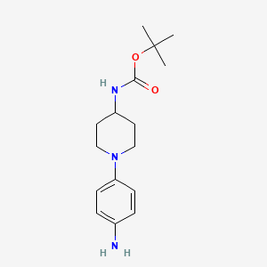 molecular formula C16H25N3O2 B2521309 tert-Butyl (1-(4-aminophenyl)piperidin-4-yl)carbamate CAS No. 392335-22-7