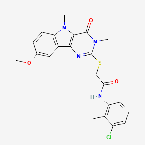 molecular formula C22H21ClN4O3S B2521311 4-(6-fluoro-4-oxoquinazolin-3(4H)-yl)-N-(3-methoxyphenyl)piperidine-1-carboxamide CAS No. 1112375-09-3