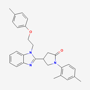 1-(2,4-dimethylphenyl)-4-(1-(2-(p-tolyloxy)ethyl)-1H-benzo[d]imidazol-2-yl)pyrrolidin-2-one