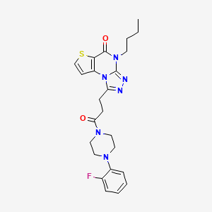 4-butyl-1-(3-(4-(2-fluorophenyl)piperazin-1-yl)-3-oxopropyl)thieno[2,3-e][1,2,4]triazolo[4,3-a]pyrimidin-5(4H)-one