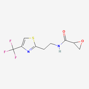 molecular formula C9H9F3N2O2S B2521324 N-[2-[4-(Trifluoromethyl)-1,3-thiazol-2-yl]ethyl]oxirane-2-carboxamide CAS No. 2411248-16-1