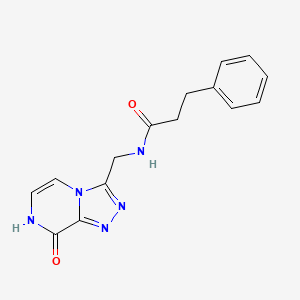 molecular formula C15H15N5O2 B2521327 N-((8-hydroxy-[1,2,4]triazolo[4,3-a]pyrazin-3-yl)methyl)-3-phenylpropanamide CAS No. 2034413-98-2