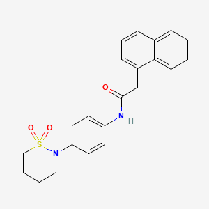 N-[4-(1,1-dioxothiazinan-2-yl)phenyl]-2-naphthalen-1-ylacetamide