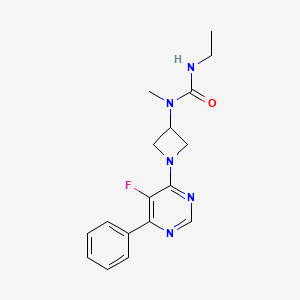 3-Ethyl-1-[1-(5-fluoro-6-phenylpyrimidin-4-yl)azetidin-3-yl]-1-methylurea
