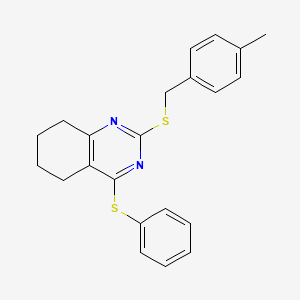 4-Methylbenzyl 4-(phenylsulfanyl)-5,6,7,8-tetrahydro-2-quinazolinyl sulfide