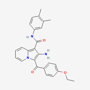 2-amino-N-(3,4-dimethylphenyl)-3-(4-ethoxybenzoyl)indolizine-1-carboxamide