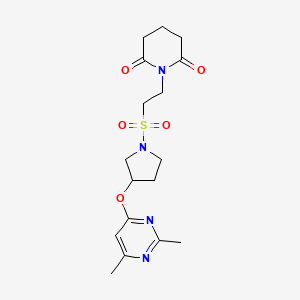 molecular formula C17H24N4O5S B2521352 1-[2-({3-[(2,6-Dimethylpyrimidin-4-yl)oxy]pyrrolidin-1-yl}sulfonyl)ethyl]piperidine-2,6-dione CAS No. 2097913-25-0