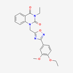 1-((3-(4-ethoxy-3-methoxyphenyl)-1,2,4-oxadiazol-5-yl)methyl)-3-ethylquinazoline-2,4(1H,3H)-dione