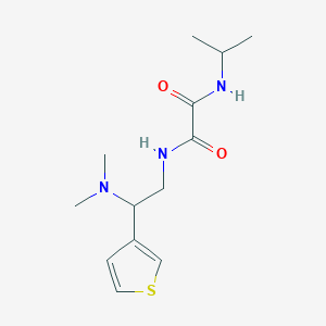 molecular formula C13H21N3O2S B2521366 N1-(2-(二甲基氨基)-2-(噻吩-3-基)乙基)-N2-异丙氧乙酰胺 CAS No. 946200-06-2