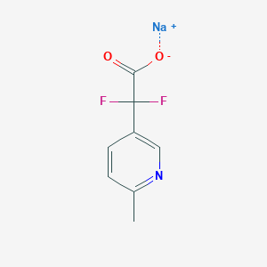 molecular formula C8H6F2NNaO2 B2521385 Sodium;2,2-difluoro-2-(6-methylpyridin-3-yl)acetate CAS No. 2551115-07-0
