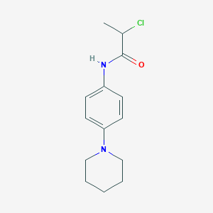 molecular formula C14H19ClN2O B2521390 2-chloro-N-(4-piperidin-1-ylphenyl)propanamide CAS No. 743444-20-4