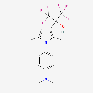 2-{1-[4-(dimethylamino)phenyl]-2,5-dimethyl-1H-pyrrol-3-yl}-1,1,1,3,3,3-hexafluoropropan-2-ol
