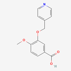 molecular formula C14H13NO4 B2521396 4-Methoxy-3-(pyridin-4-ylmethoxy)benzoic acid CAS No. 187970-70-3