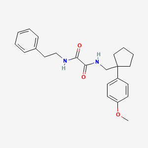 molecular formula C23H28N2O3 B2521398 N1-((1-(4-methoxyphenyl)cyclopentyl)methyl)-N2-phenethyloxalamide CAS No. 1091397-68-0