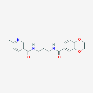 molecular formula C19H21N3O4 B252140 N-{3-[(2,3-dihydro-1,4-benzodioxin-6-ylcarbonyl)amino]propyl}-6-methylnicotinamide 