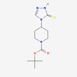 molecular formula C12H20N4O2S B2521405 Tert-butyl 4-(5-sulfanylidene-1H-1,2,4-triazol-4-yl)piperidine-1-carboxylate CAS No. 2287331-30-8