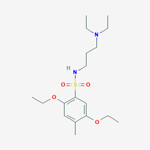 N-[3-(diethylamino)propyl]-2,5-diethoxy-4-methylbenzene-1-sulfonamide
