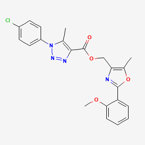 [2-(2-methoxyphenyl)-5-methyl-1,3-oxazol-4-yl]methyl 1-(4-chlorophenyl)-5-methyl-1H-1,2,3-triazole-4-carboxylate