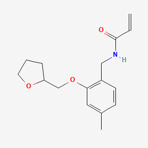 N-[[4-Methyl-2-(oxolan-2-ylmethoxy)phenyl]methyl]prop-2-enamide