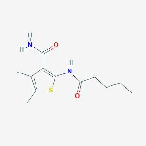 4,5-Dimethyl-2-(pentanoylamino)thiophene-3-carboxamide