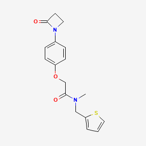 N-methyl-2-[4-(2-oxoazetidin-1-yl)phenoxy]-N-[(thiophen-2-yl)methyl]acetamide