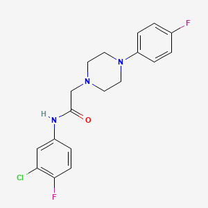 N-(3-chloro-4-fluorophenyl)-2-[4-(4-fluorophenyl)piperazin-1-yl]acetamide