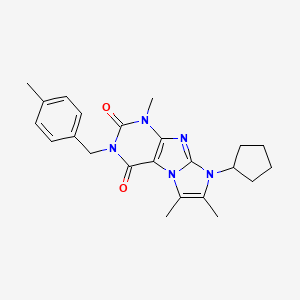 6-Cyclopentyl-4,7,8-trimethyl-2-[(4-methylphenyl)methyl]purino[7,8-a]imidazole-1,3-dione