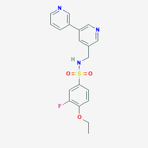 N-([3,3'-bipyridin]-5-ylmethyl)-4-ethoxy-3-fluorobenzenesulfonamide