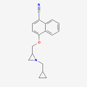 4-[[1-(Cyclopropylmethyl)aziridin-2-yl]methoxy]naphthalene-1-carbonitrile