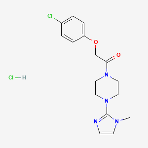 molecular formula C16H20Cl2N4O2 B2521434 2-(4-chlorophenoxy)-1-(4-(1-methyl-1H-imidazol-2-yl)piperazin-1-yl)ethanone hydrochloride CAS No. 1189897-23-1