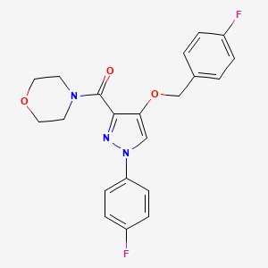 (4-((4-fluorobenzyl)oxy)-1-(4-fluorophenyl)-1H-pyrazol-3-yl)(morpholino)methanone