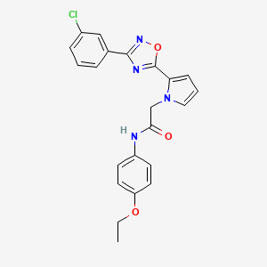2-{2-[3-(3-chlorophenyl)-1,2,4-oxadiazol-5-yl]-1H-pyrrol-1-yl}-N-(4-ethoxyphenyl)acetamide