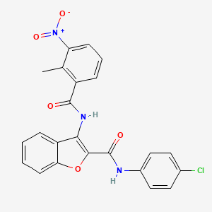 N-(4-chlorophenyl)-3-(2-methyl-3-nitrobenzamido)benzofuran-2-carboxamide