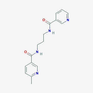molecular formula C16H18N4O2 B252145 6-methyl-N-{3-[(3-pyridinylcarbonyl)amino]propyl}nicotinamide 
