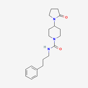 4-(2-oxopyrrolidin-1-yl)-N-(3-phenylpropyl)piperidine-1-carboxamide