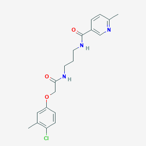 molecular formula C19H22ClN3O3 B252146 N-{3-[2-(4-Chloro-3-methyl-phenoxy)-acetylamino]-propyl}-6-methyl-nicotinamide 