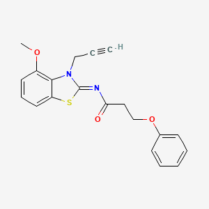 N-(4-methoxy-3-prop-2-ynyl-1,3-benzothiazol-2-ylidene)-3-phenoxypropanamide
