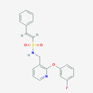 (E)-N-[[2-(3-fluorophenoxy)pyridin-3-yl]methyl]-2-phenylethenesulfonamide