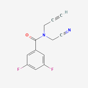 N-(Cyanomethyl)-3,5-difluoro-N-prop-2-ynylbenzamide