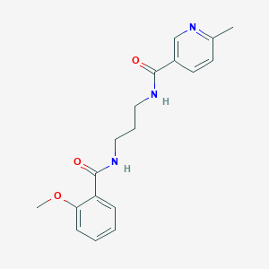 molecular formula C18H21N3O3 B252147 N-{3-[(2-methoxybenzoyl)amino]propyl}-6-methylnicotinamide 