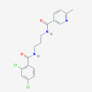 molecular formula C17H17Cl2N3O2 B252148 N-{3-[(2,4-dichlorobenzoyl)amino]propyl}-6-methylnicotinamide 